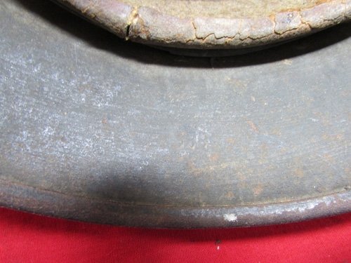  German WWII M1935 Army Helmet Shell, SE64, Rough Combat Finish, Strong Decal — image 6