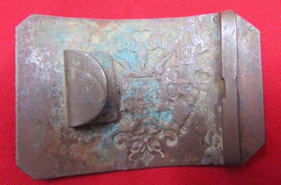  Russian, WWI Enlisted Brass Buckle, Field Recovered — image 3
