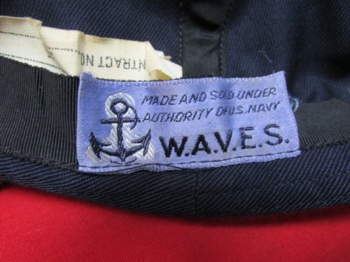  US WWII WAVES Enlisted Woman's Brimmed Hat, Navy Blue With Two White Tops — image 4