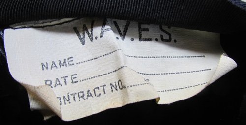  US WWII WAVES Enlisted Woman's Brimmed Hat, Navy Blue With Two White Tops — image 5