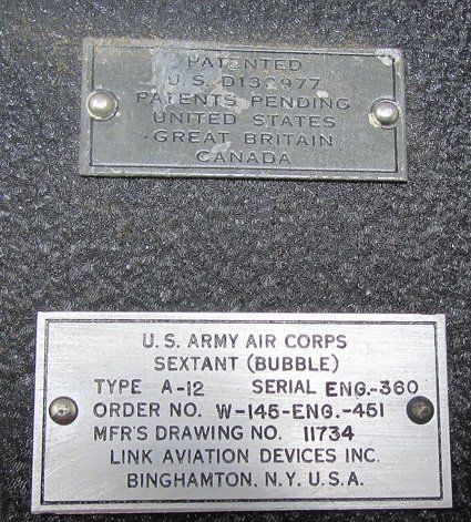  US WWII USAAF Cased Sextant, Bubble Type A-12 Link Aviation Devices Inc. — image 7