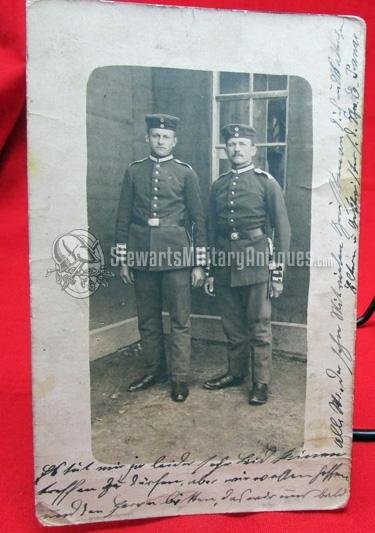  German WWI, Real Photo Postcard, Prussian Guardsmen 1916, Identified — image 2