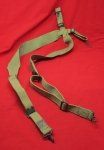 US WWII M1936 USMC Suspenders, Light OD, Khaki Color