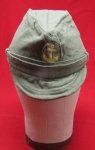 Japanese WWII Enlisted Navy Landing Force Field Cap, Green Cotton
