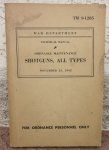 US WWII Manual, TM 9-1285, Shotguns, All Types 1942