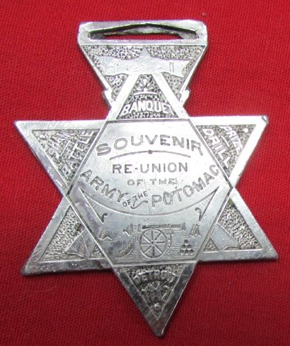  US Post Civil War Army of the Potomac Re-Union Badge 1882 — image 2