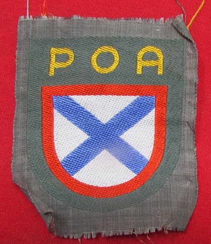  German WWII Russian Volunteer, POA Cloth Insignia — image 2