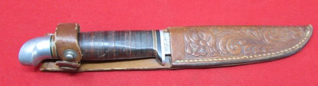  US Post WWII Era Kinfolks Hunting Knife & Sheath, Model 332S — image 2