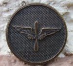 US WWI Enlisted Collar Disc, Air Service, Screwpost Reverse