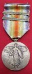 US, WWI Victory Medal, 2 Campaign Clasps, Original Ribbon