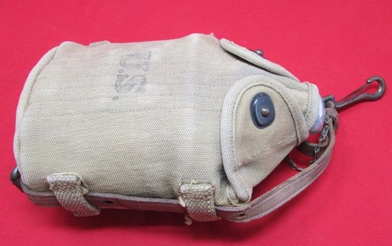  US WWI-Pre WWII Mounted Canteen Set, JQMD 1935 Cover — image 2