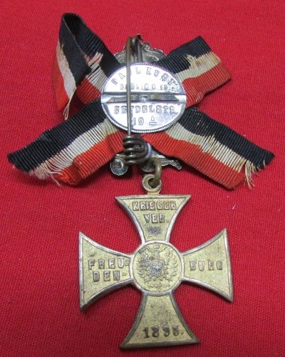  German Pre WWI 1813-1870 Kriegerverein Badge 1895 — image 5