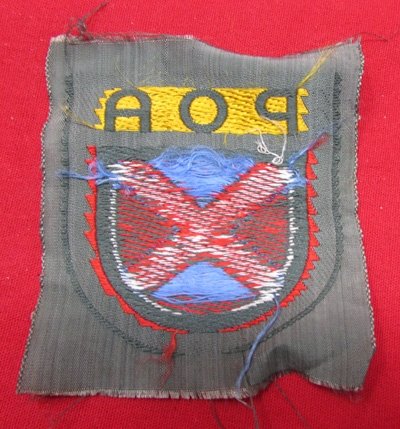 German WWII Russian Volunteer, POA Cloth Insignia — image 3