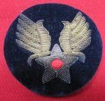 US WWII USAAF Winged Star Theater Made Bullion SSI