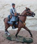 King & Country, Civil War Confederate Mounted Officer, CW013, Retired