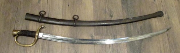  US Civil War, M1840 Light Artillery Sword & Scabbard, Ames 1862 — image 3