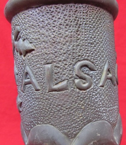  US WWI Trench Art Brass Vase, Alsace 1918, French 75 Shell — image 3