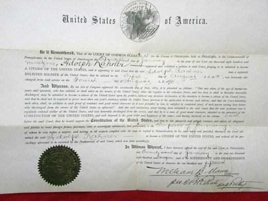  US Indian Wars Era 1885-1890, 5th Cavalry Document Group, German Immigrant — image 3