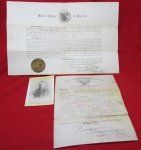 US Indian Wars Era 1885-1890, 5th Cavalry Document Group, German …