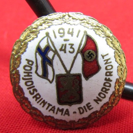  German-Finland WWII North Front Patriotic Pin 1941 - 1943 — image 2