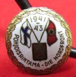 German-Finland WWII North Front Patriotic Pin 1941 - 1943