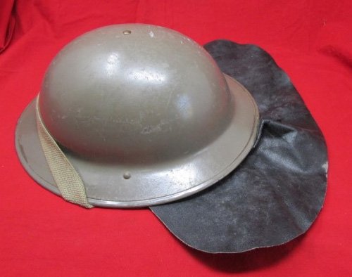  British WWII Era Air Raid, Civil Defense Helmet — image 2
