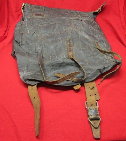  US Civil War M1858 Tarred Linen Infantry Knapsack, R.Valentine Inspector — image 2