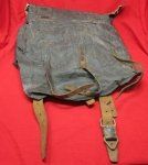 US Civil War M1858 Tarred Linen Infantry Knapsack, R.Valentine Inspector
