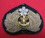 Japanese WWII Imperial Navy Officers Bullion Hat Insignia