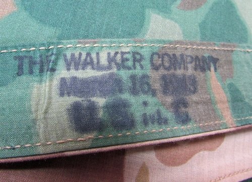  US WWII USMC Camouflage Poncho, Walker Co. 1944 U.S.M.C 1943 — image 2