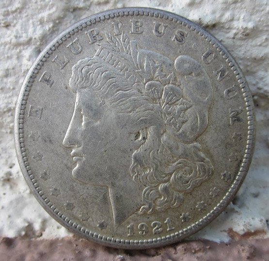  US Silver Coin, Morgan Dollar, 1921, San Francisco Mint — image 2