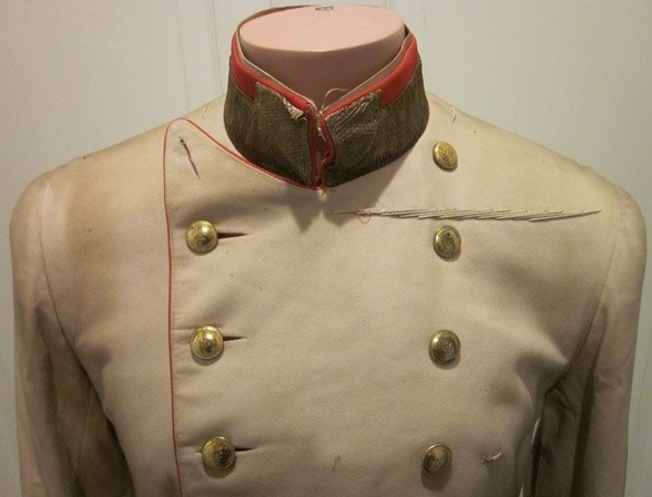  Austrian Imperial Era, General Officer White Gala Tunic, Vienna Tailor Tag — image 3