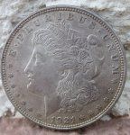 US Silver Coin, Morgan Dollar, 1921, Philadelphia Mint