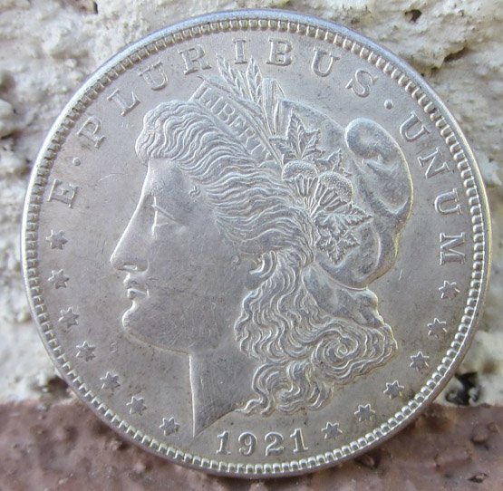 US Silver Coin, Morgan Dollar, 1921, Philadelphia Mint — image 2