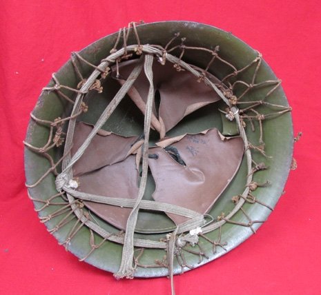  Japanese WWII Civil Police Helmet & Liner with Net — image 5