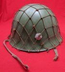 Japanese WWII Civil Police Helmet & Liner with Net