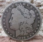 US Silver Coin, Morgan Dollar, 1896, New Orleans Mint