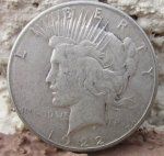 US Silver Coin, Peace Dollar 1922, San Francisco Mint