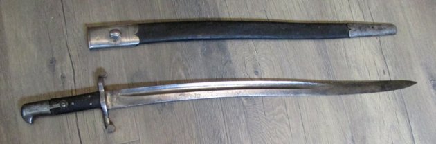  British Pattern 1856-60 Sword Bayonet & Scabbard — image 3