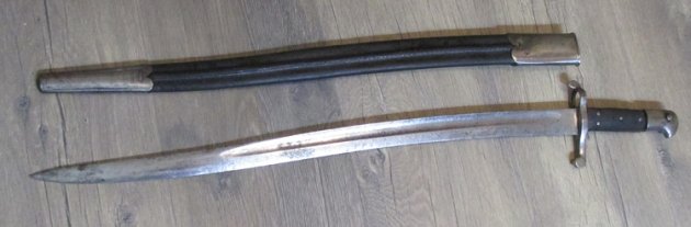  British Pattern 1856-60 Sword Bayonet & Scabbard — image 4