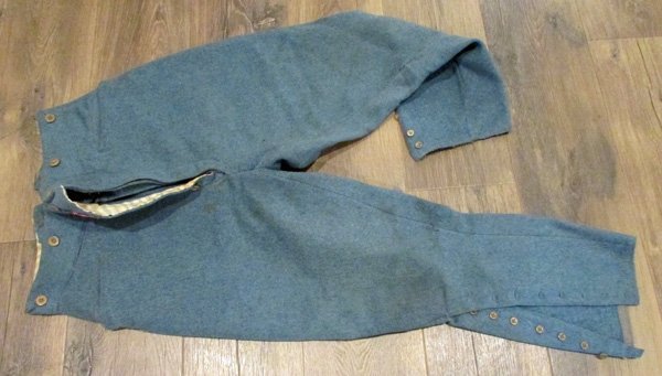 French WWI Horizon Blue Wool Breeches — image 2