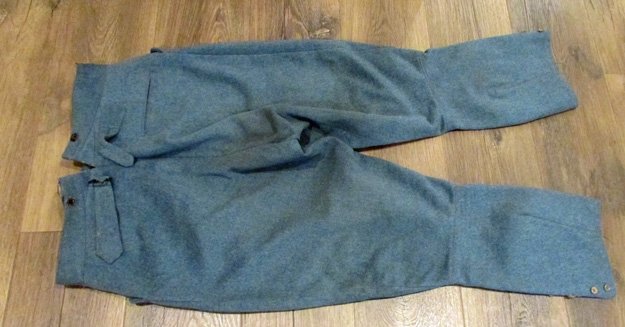  French WWI Horizon Blue Wool Breeches — image 3