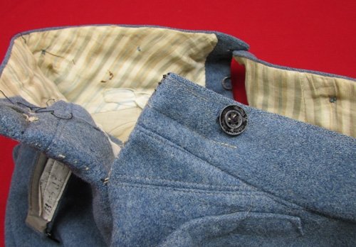  French WWI Horizon Blue Wool Breeches — image 5
