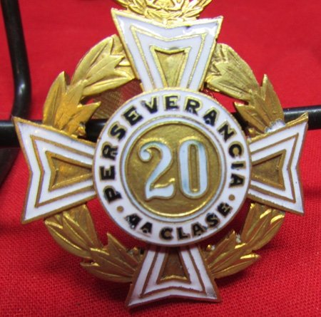  Mexican 20 Year Perseverance Medal, 1936 — image 3