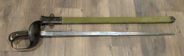  US WWI M1913 Patton Saber, Springfield Armory 1914, Early Pattern Tentpole Scabbard — image 4