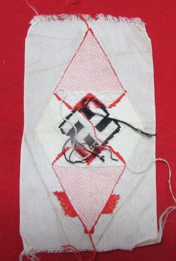  German WWII Hitler Youth Cloth Sleeve Diamond — image 3