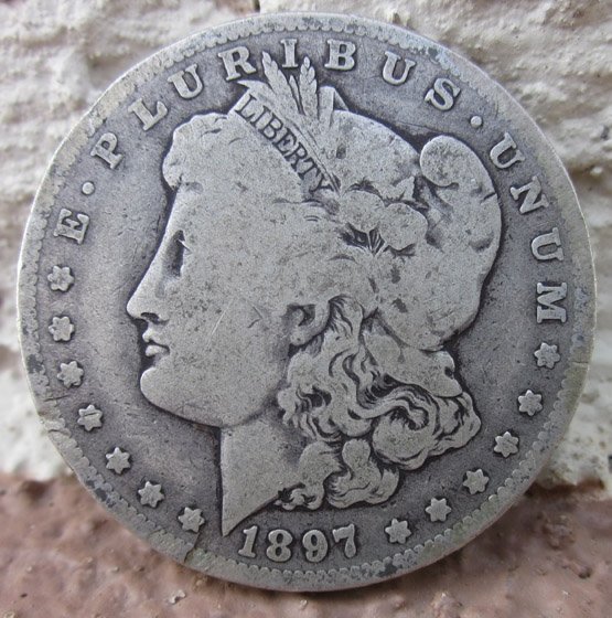  US Silver Coin, Morgan Dollar 1897, New Orleans Mint — image 2