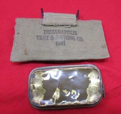  US WWII Army Issue Bandage Pouch, 1941, Brass Body Carlisle Bandage — image 4