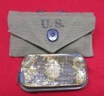 US WWII Army Issue Bandage Pouch, 1941, Brass Body Carlisle …