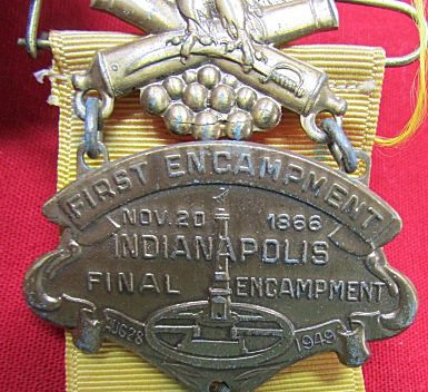  US Post Civil War Final GAR Encampment Delegate Badge, Indianapolis 1949 — image 3